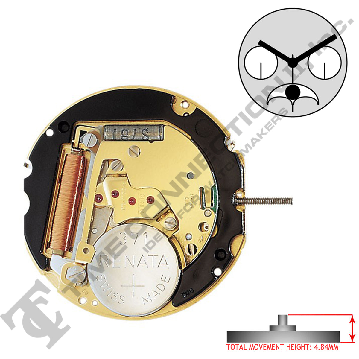 Harley Ronda 706.1 Swiss Made Quartz Movement Ht. 4.84MM