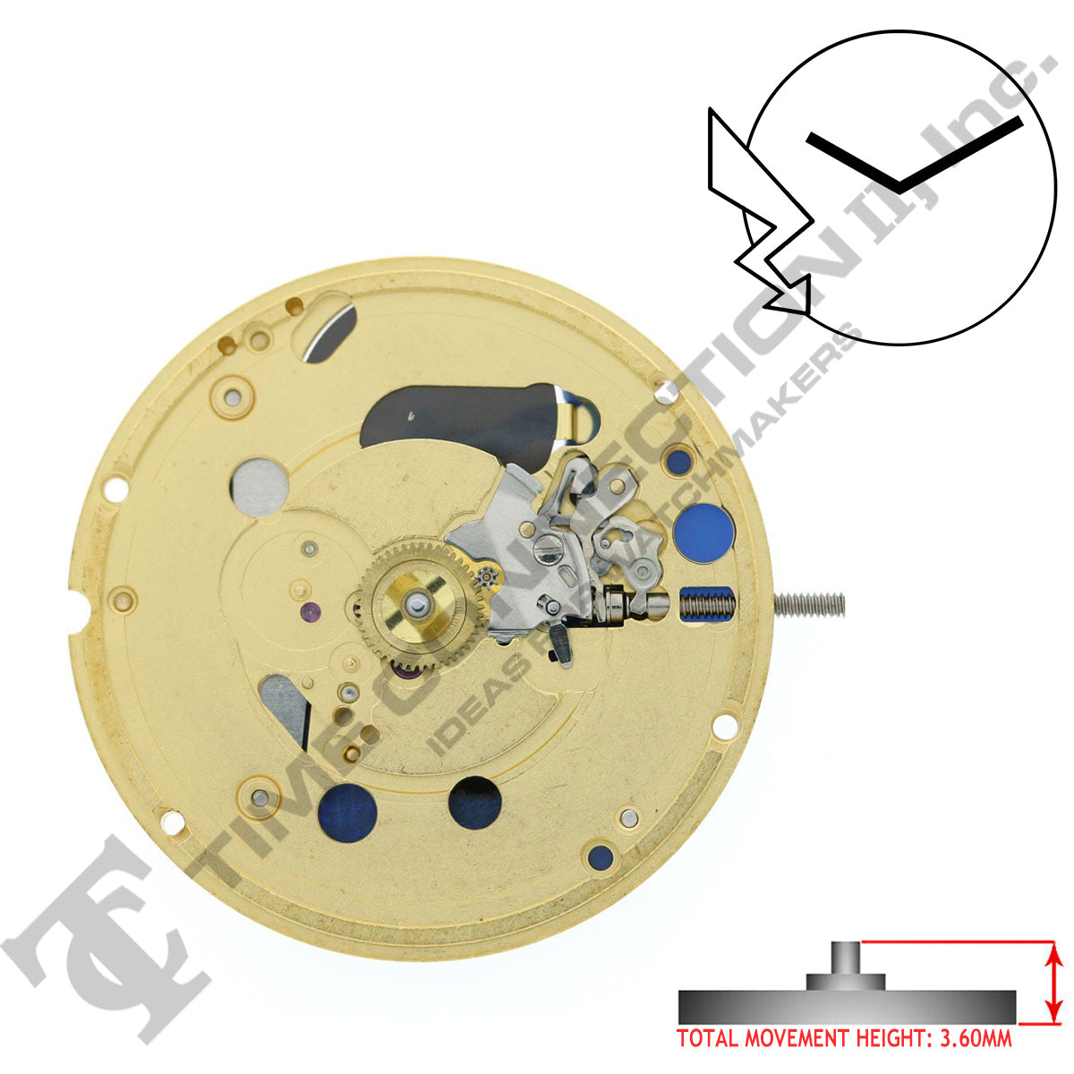 ETA 955.432 2 Hands Swiss Made Quartz Movement Ht. 3.60MM