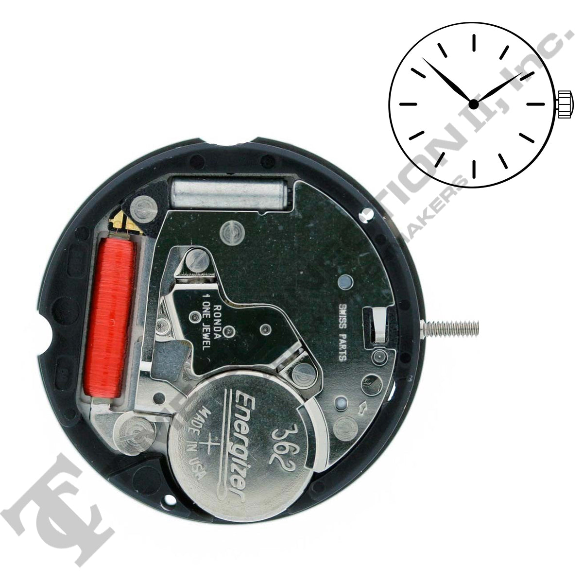 Harley Ronda 582 2 Hands Quartz Movement (Various Heights)