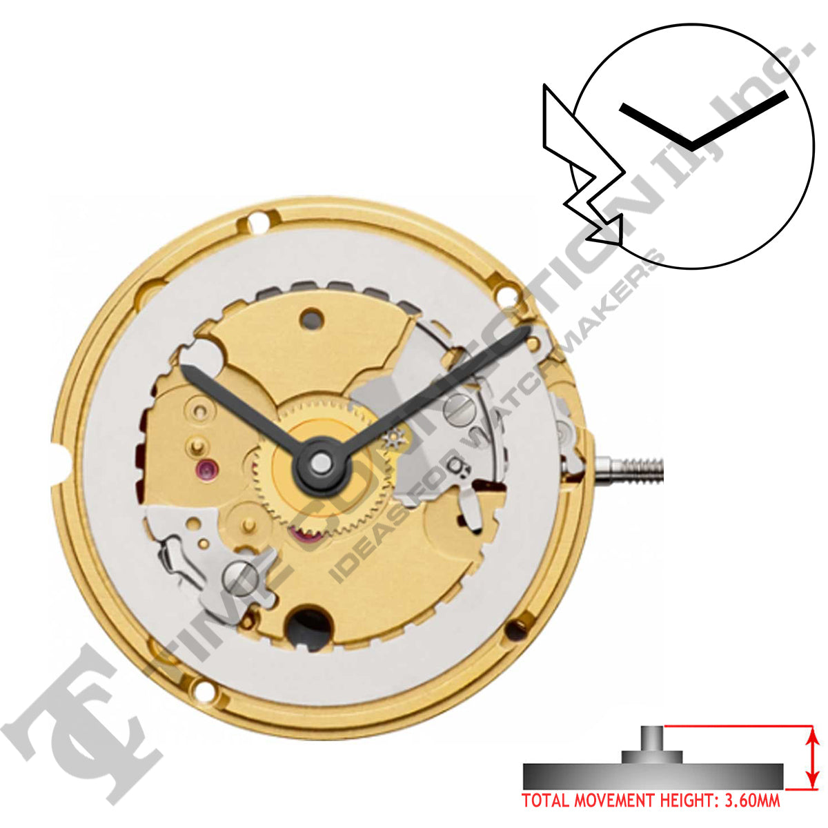 ETA 956.032 2 Hands Swiss Made Quartz Movement Ht. 3.60MM