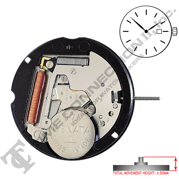 Harley Ronda 505 2 Hands Quartz Movement Ht.