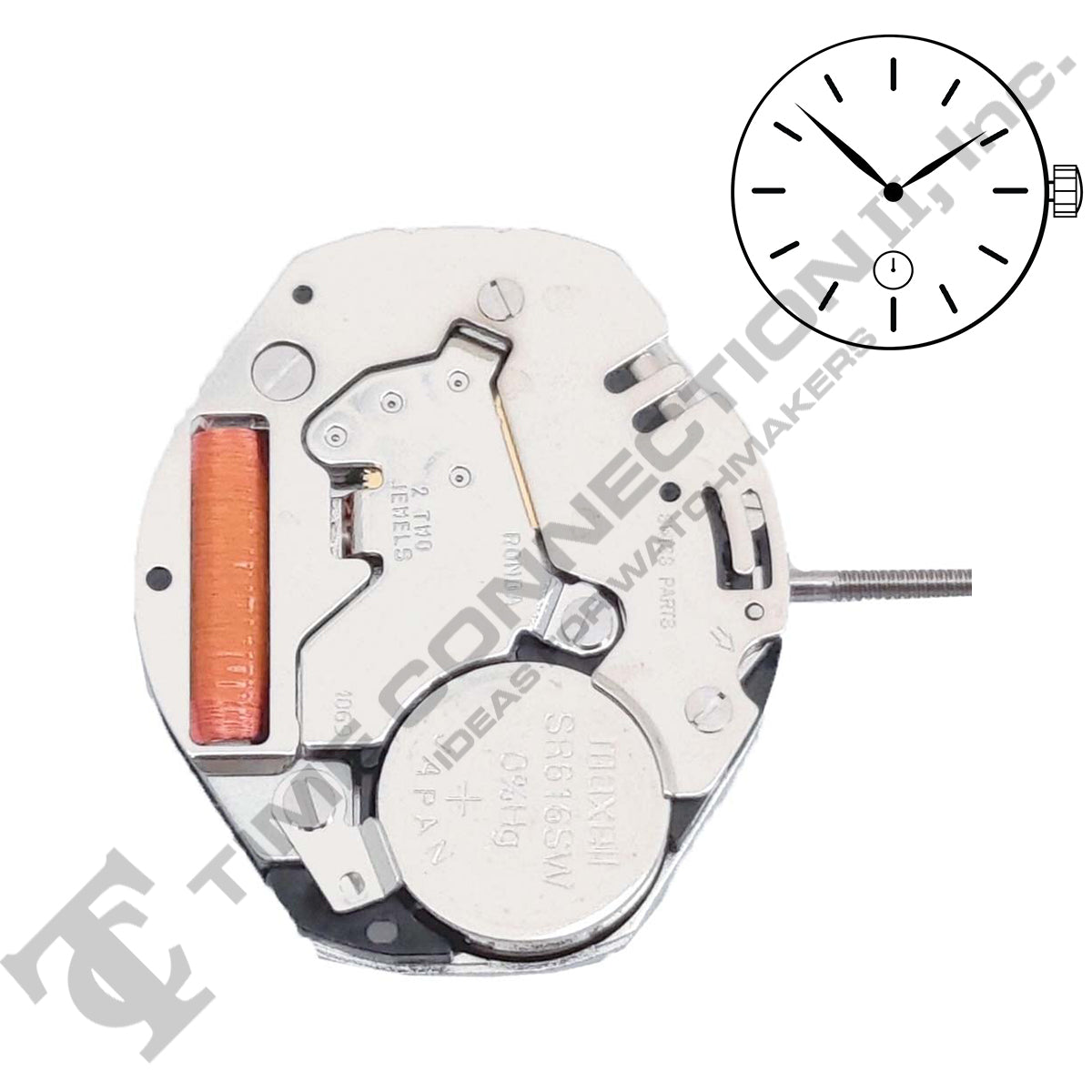 Harley Ronda 1069 2 Hands Quartz Movement (Various Heights)