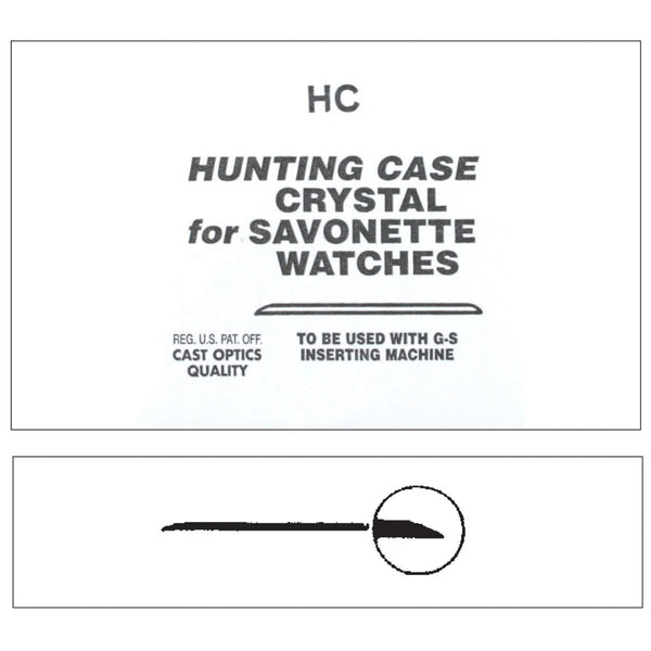 HC (G-S) Plastic Hunting Case Watch Crystals