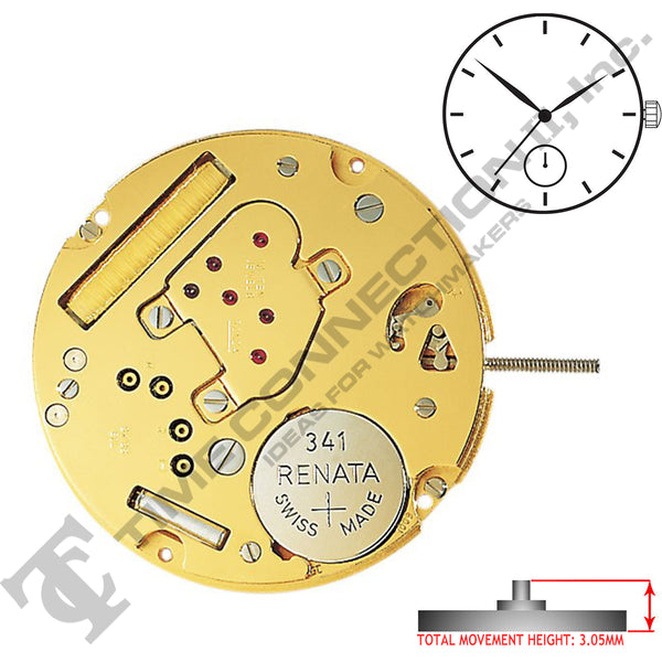 Harley Ronda 1004 3 Hands Swiss Made Quartz Movement Ht. 3.05MM