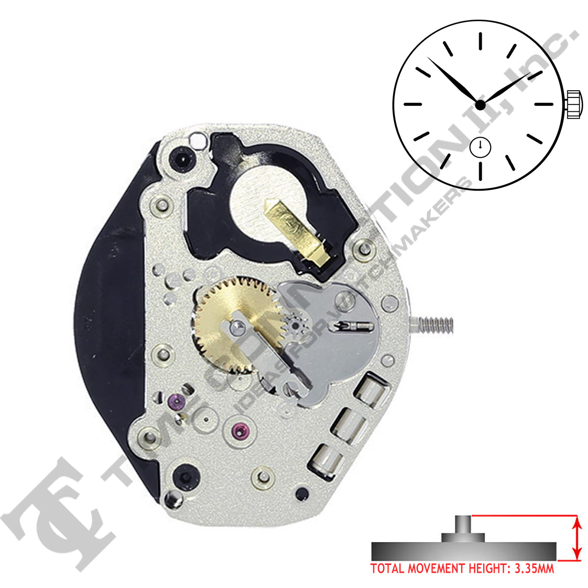 Harley Ronda 1064 2 Hands Quartz Movement (Various Heights)