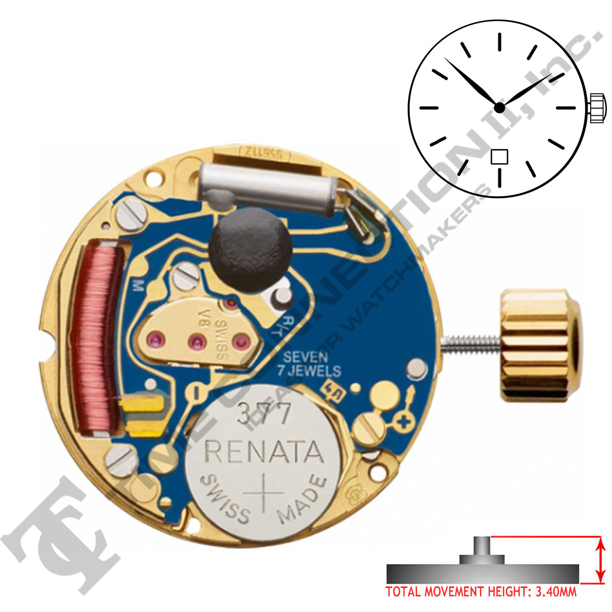 ETA 956.112 High Canon Pinon Swiss Made Quartz Movement (Various Heights)