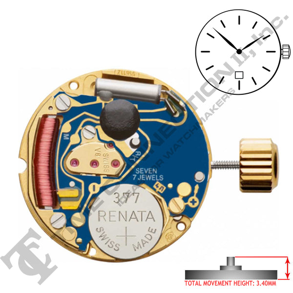 ETA 956.112 High Canon Pinon Swiss Made Quartz Movement (Various Heights)