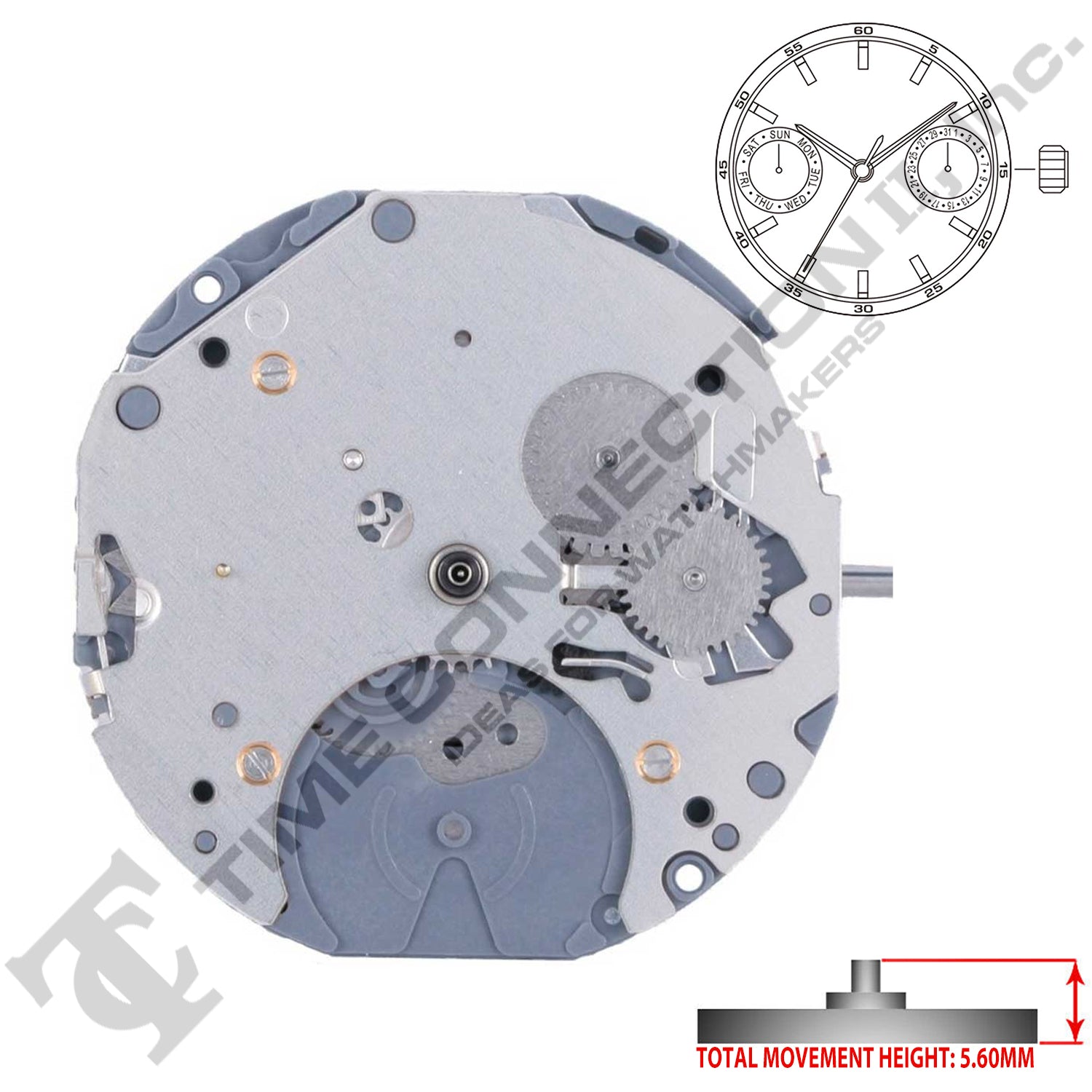 Miyota/Citizen LTD 6P75 Japan Quartz Movement Ht.5.6MM