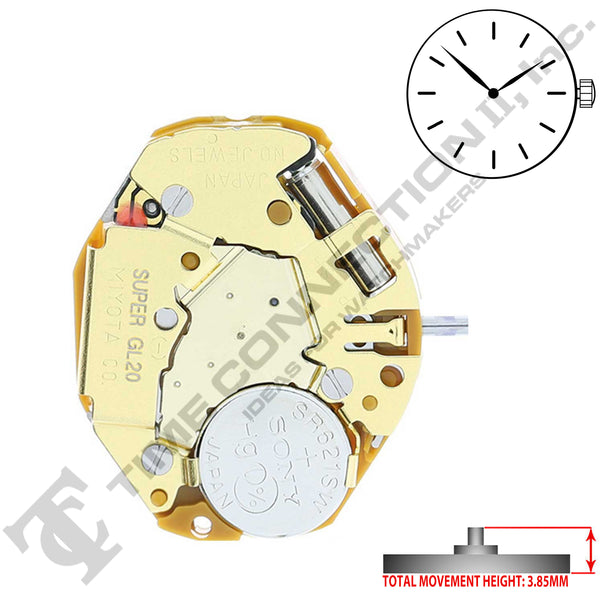 Miyota/Citizen LTD GL26 Japan Quartz Movement Ht. (Discontinued Use Miyota GL24)