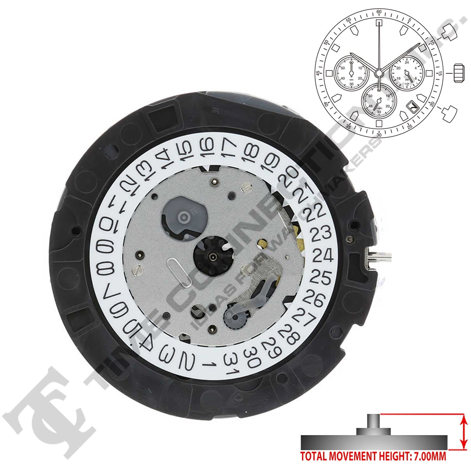 Miyota/Citizen LTD 0S20 3 Hands Japan Quartz Movement Ht. 7.00MM (Various Dates)