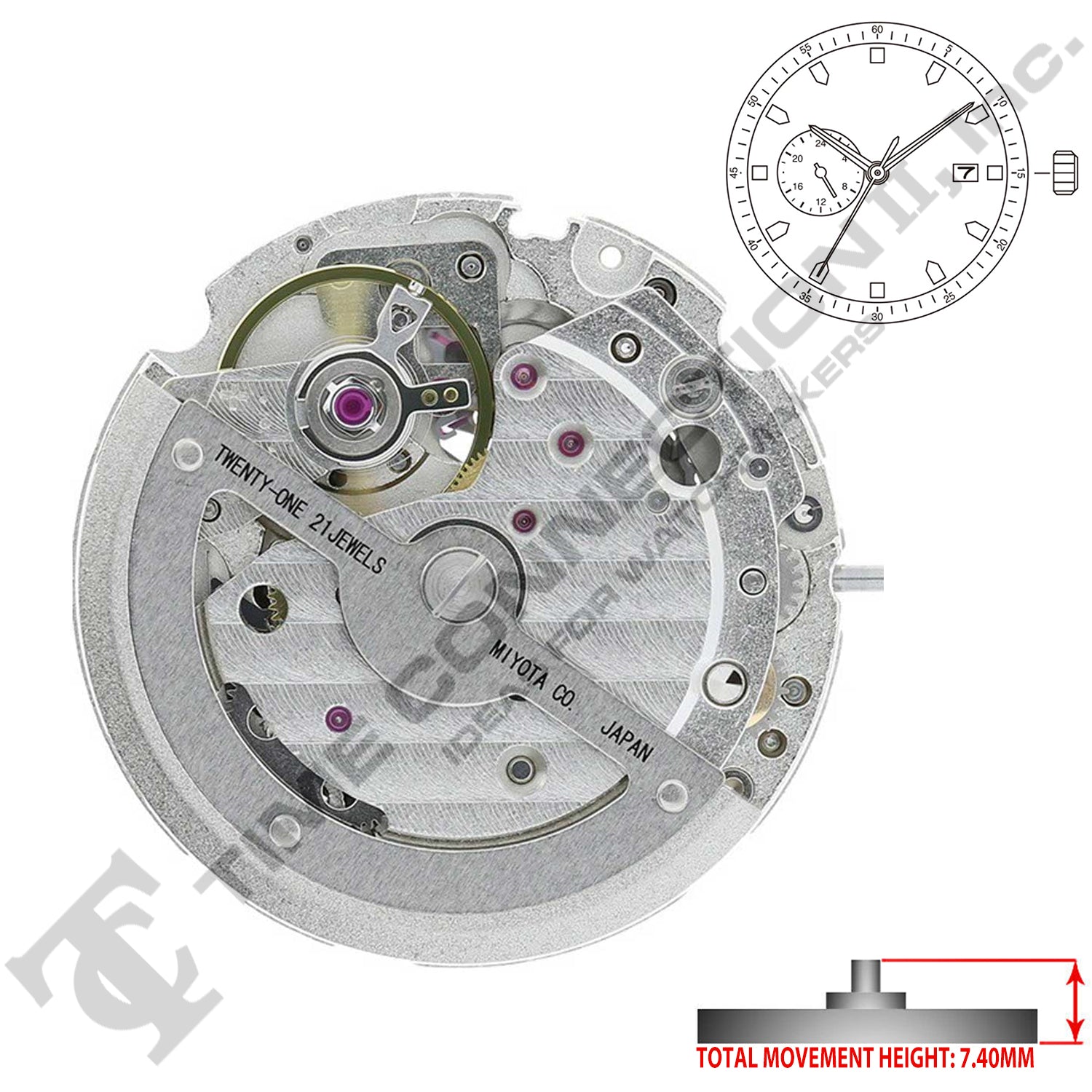 Miyota/Citizen LTD 8217 Japan Automatic Movement Ht. – Time Connection ...