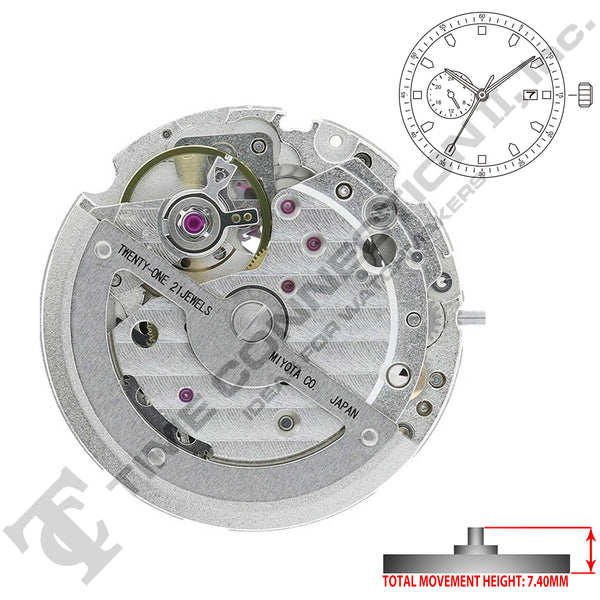 Miyota/Citizen LTD 8217  Japan Automatic Movement Ht.