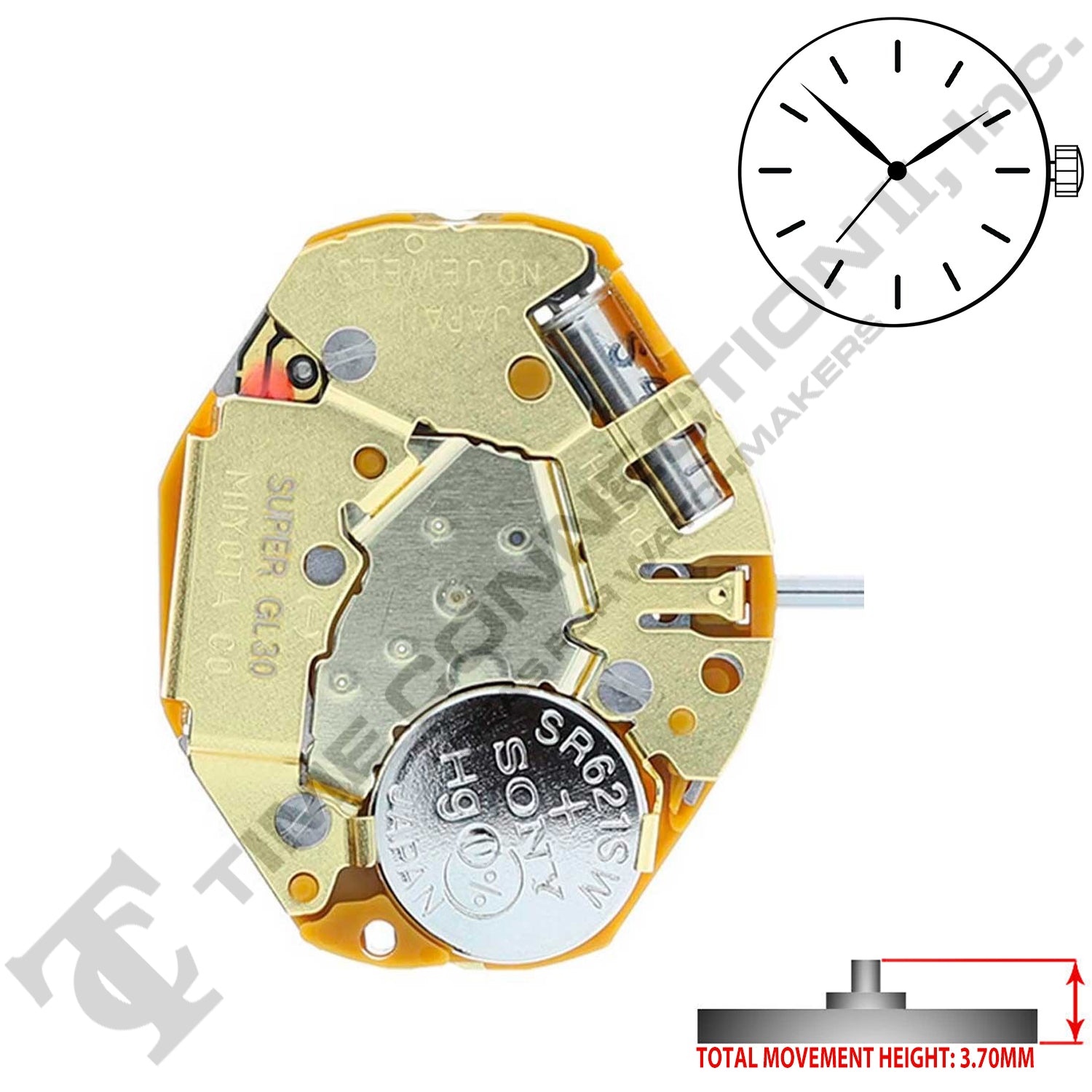 Miyota/Citizen LTD GL30 Japan Quartz Movement (Discontinued Use Miyota GL32)