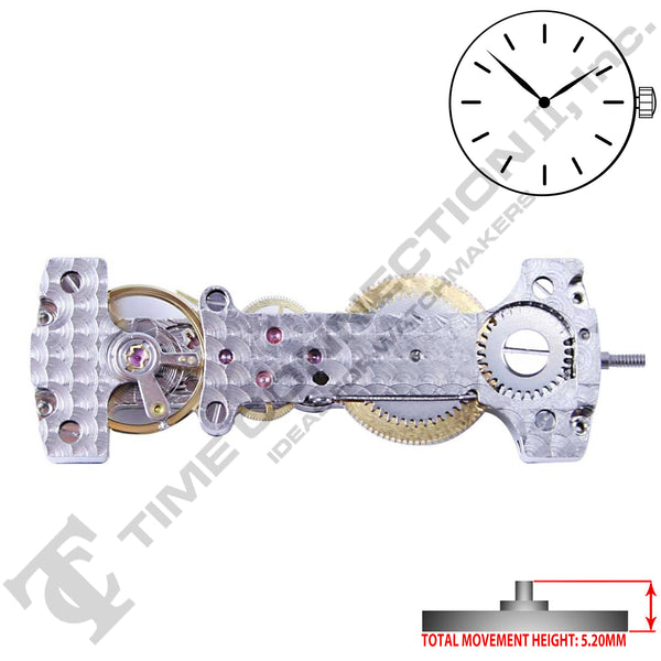 Chinese JQ005 Mechanical Movement Ht. 5.20MM (Steel or Gold Tone)