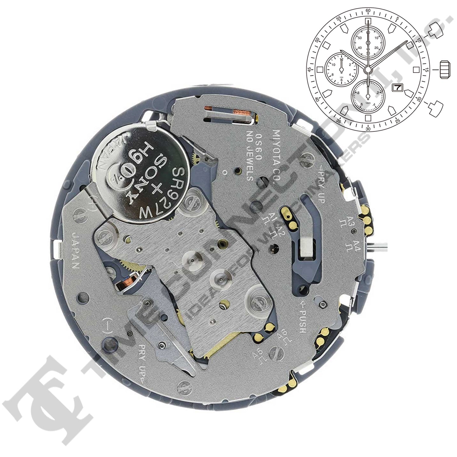 Miyota/Citizen LTD 0S60-D4S Japan Quartz Movement Ht. 6.00MM