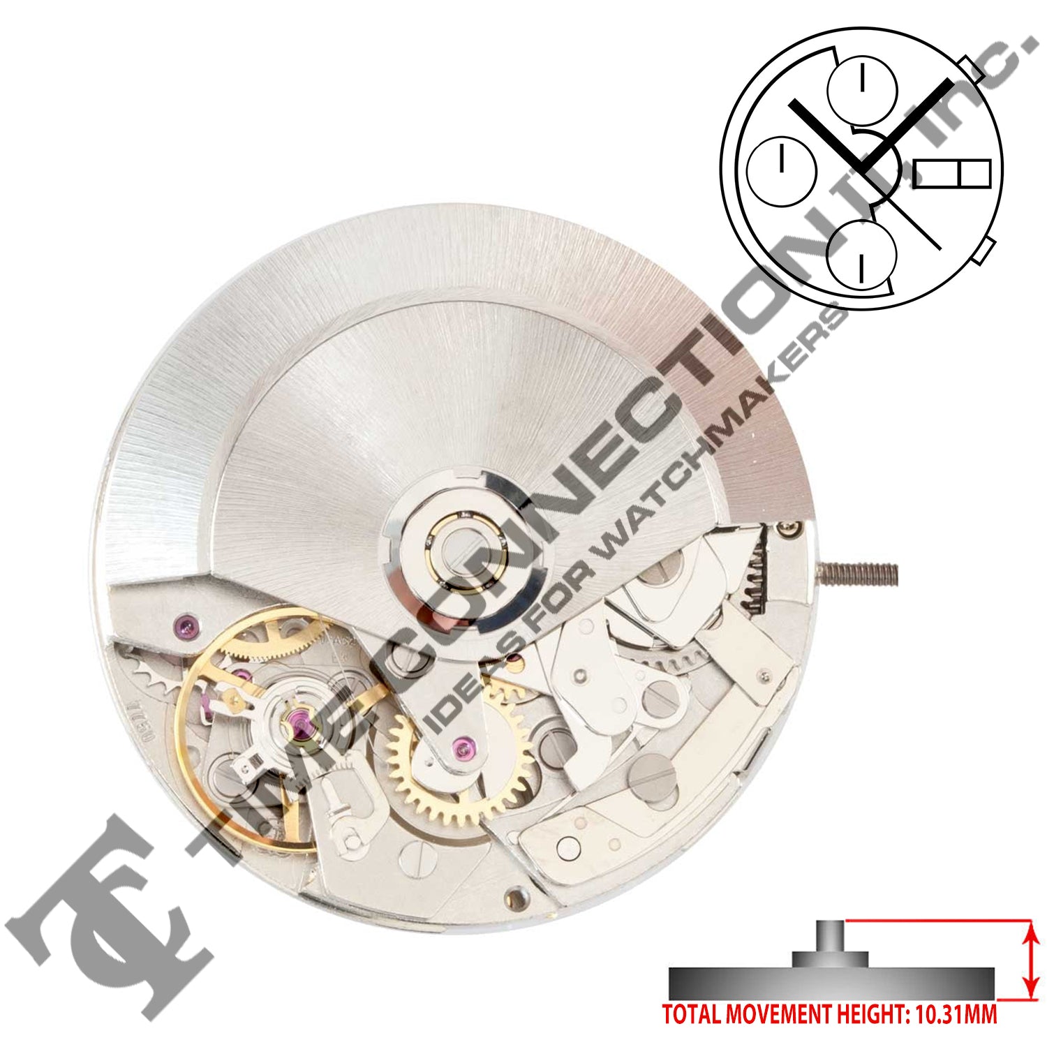 ETA 7750 3 Hands Swiss Made Automatic Movement Ht. 10.31MM