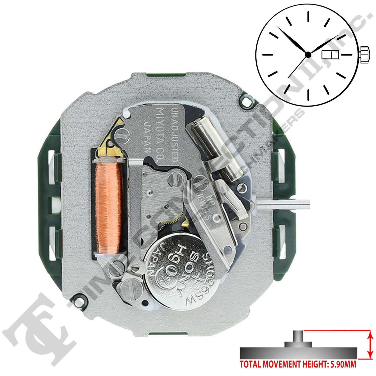 Miyota 2105 Movimento Da Polso Al Quarzo Data Al 3 - Foto 5