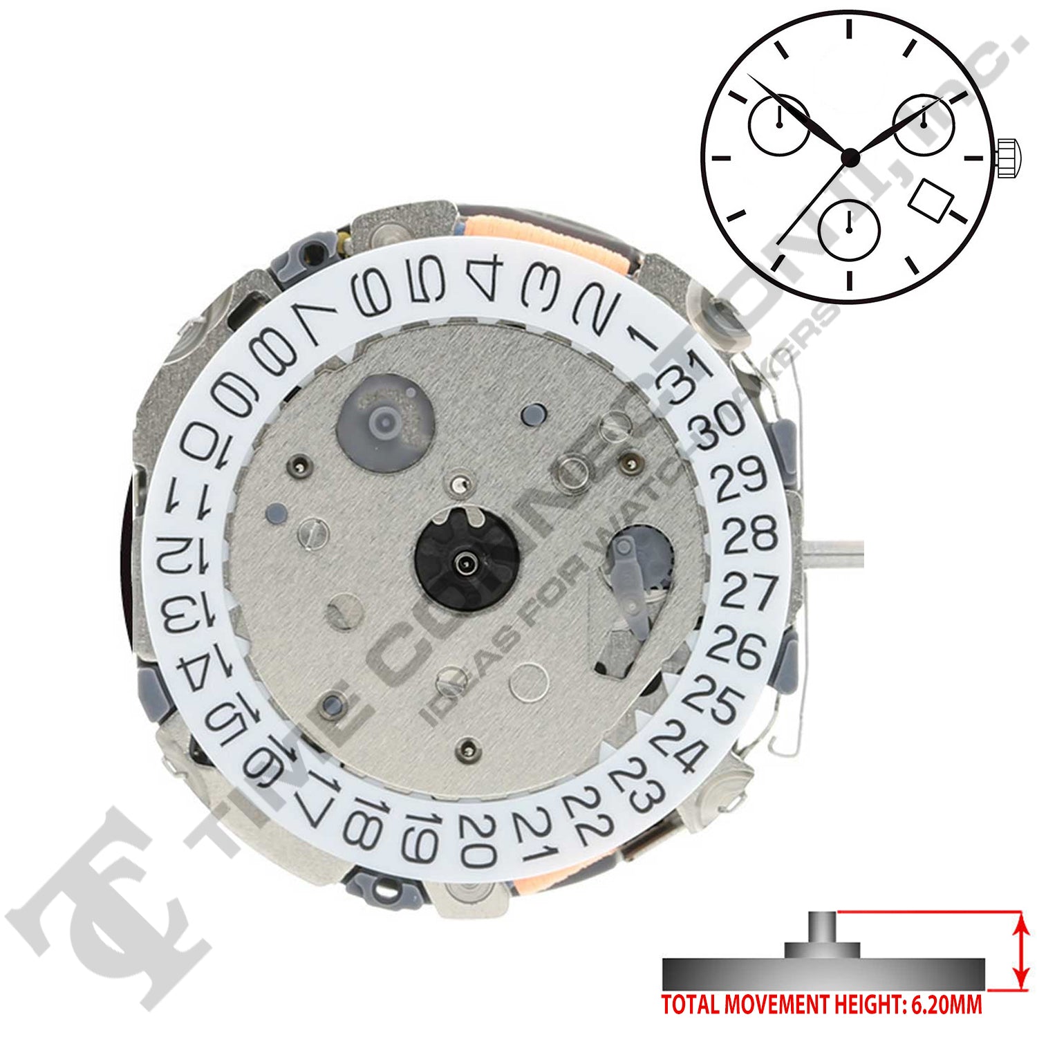 Miyota/Citizen LTD FS01 Japan Quartz Movement Ht. 6.2MM