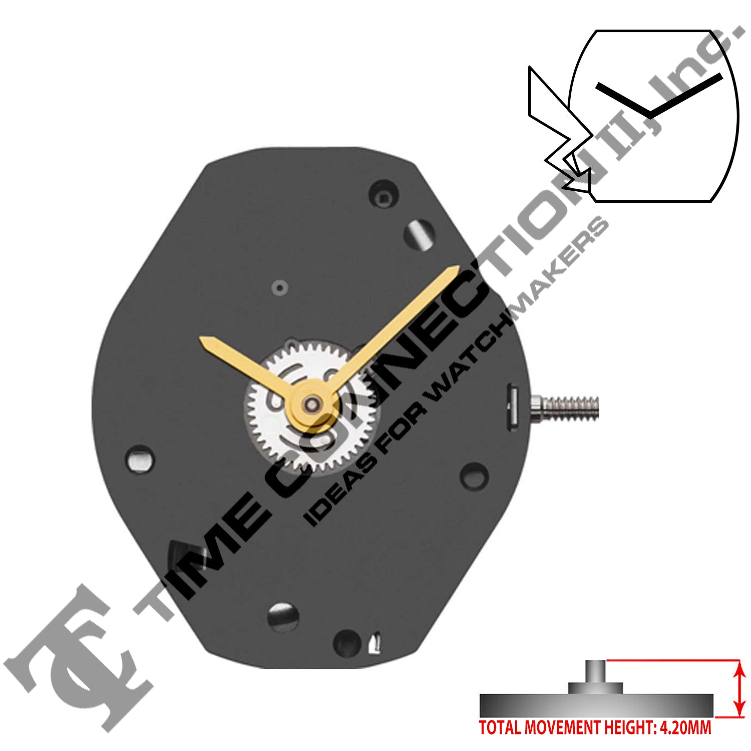 ETA 802.002 2 Hands Swiss Made Movement Ht. 4.2MM