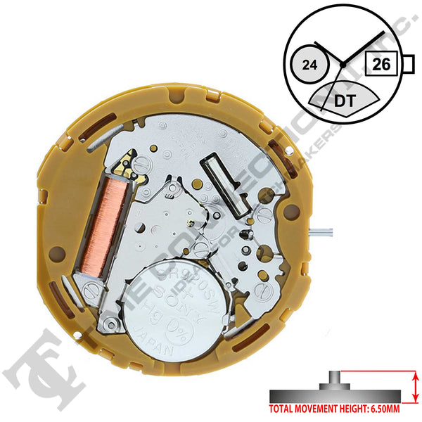 Miyota/Citizen LTD GP03 3 Hands Japan Quartz Movement Ht. 6.50MM