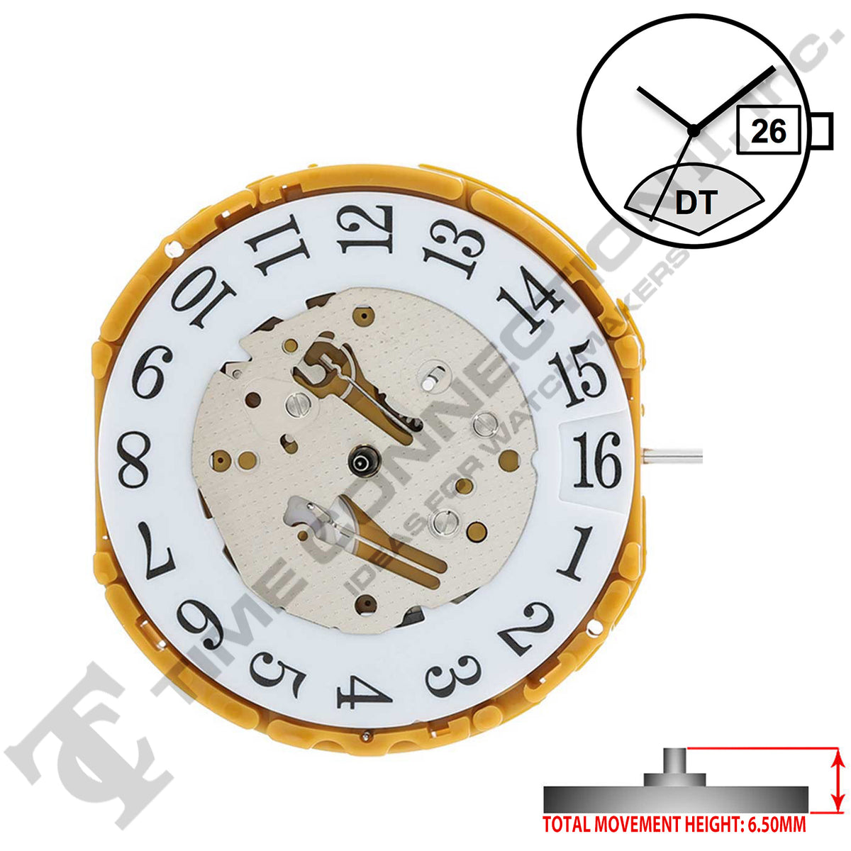 Miyota/Citizen LTD GP01 3 Hands Japan Quartz Movement Ht. 6.50MM – Time ...