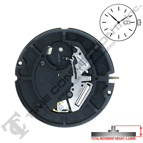 ETA 805.122 3 Hands Swiss Made Quartz Movement Ht. 5.20MM