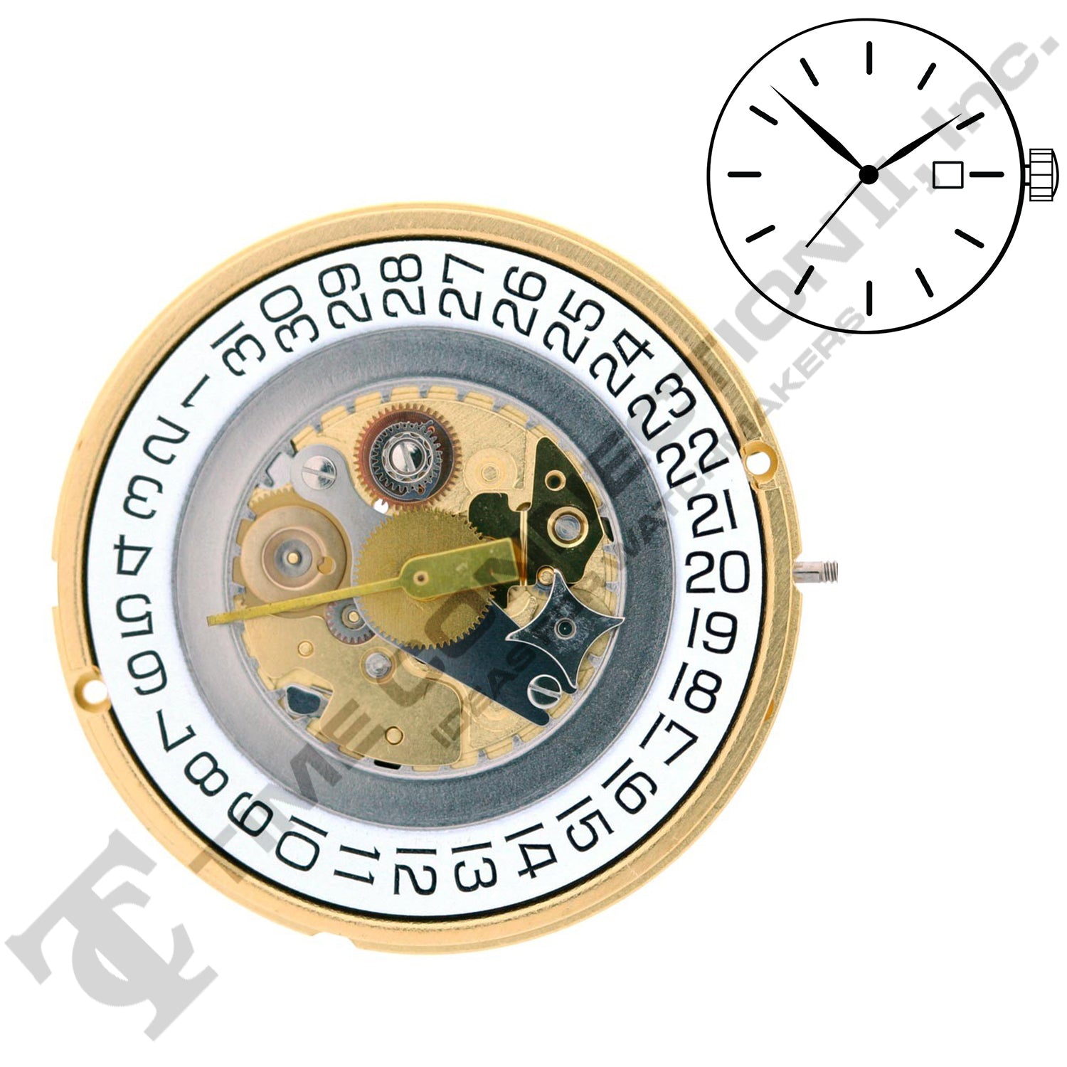 ETA 255.265 3 Hands Swiss Made Quartz Movement Ht.