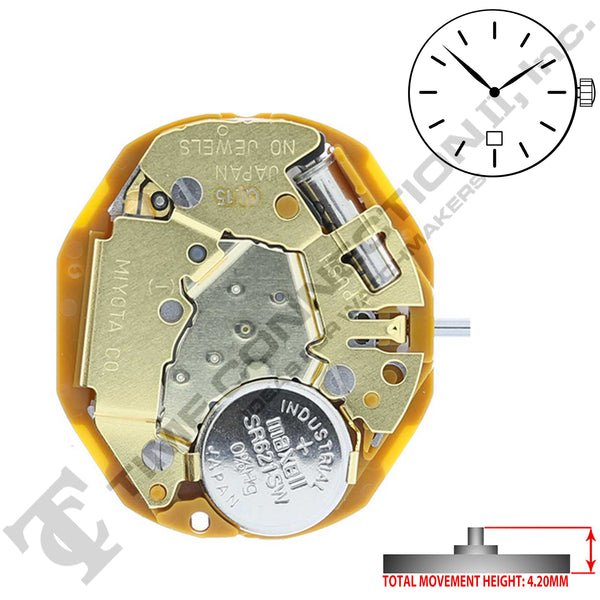 Miyota/Citizen LTD GL15-D6 Japan Quartz Movement Ht.