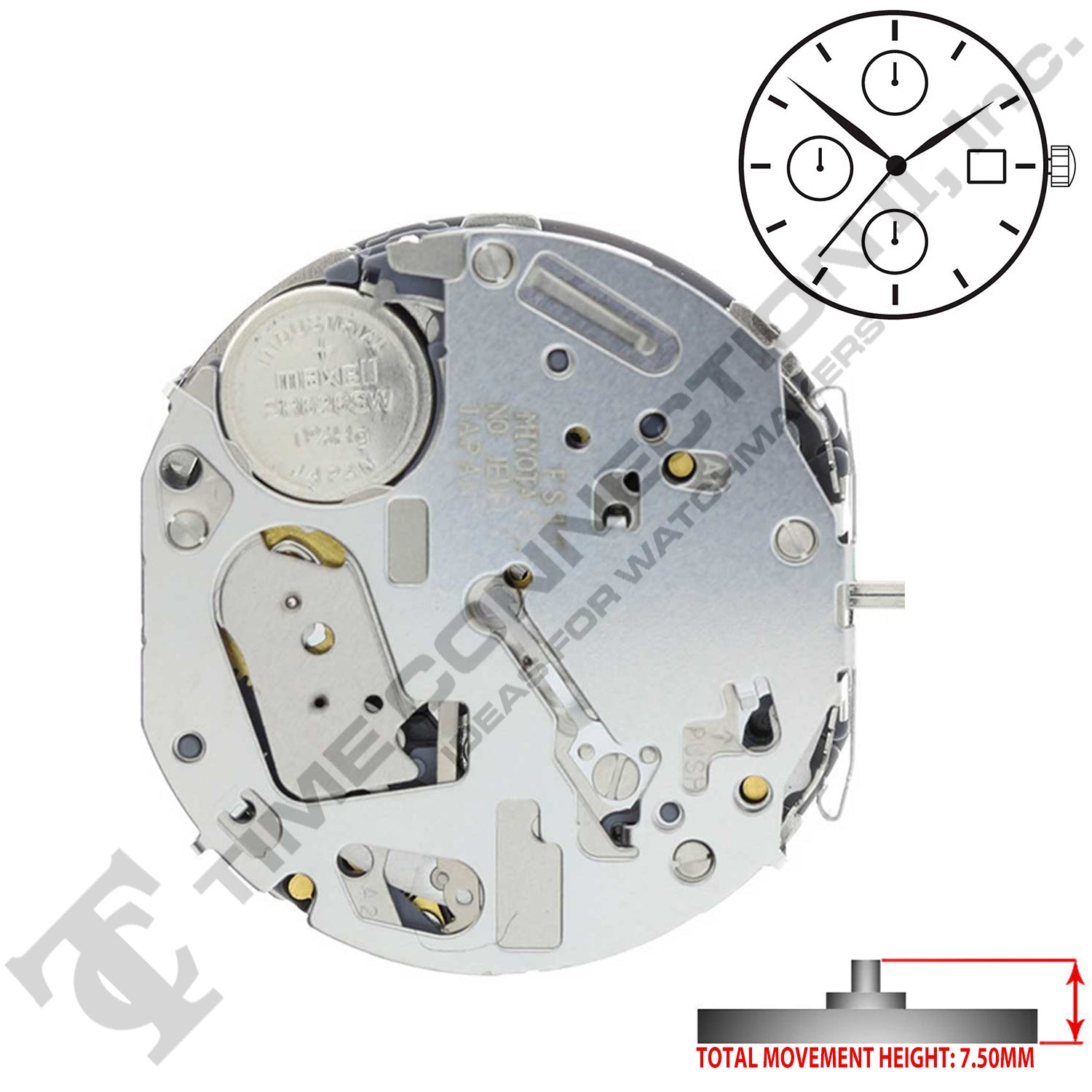 Miyota/Citizen LTD FS14 Japan Quartz Movement Ht.