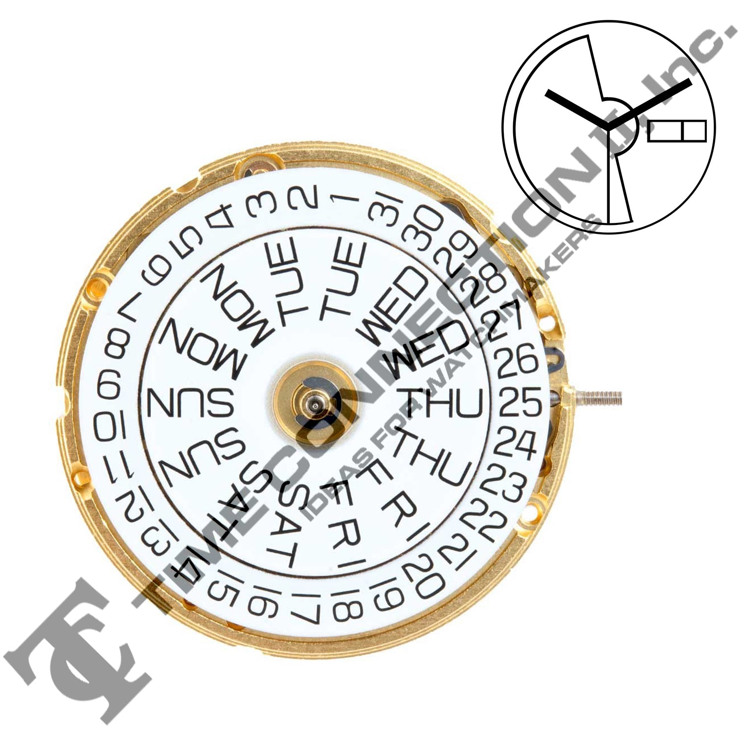 thumbnail image 2 of Wfyb Clone ETA 2836-2 Automatic Mechanical Movement - Gold - For Tianjin ST2146 2 of 6
