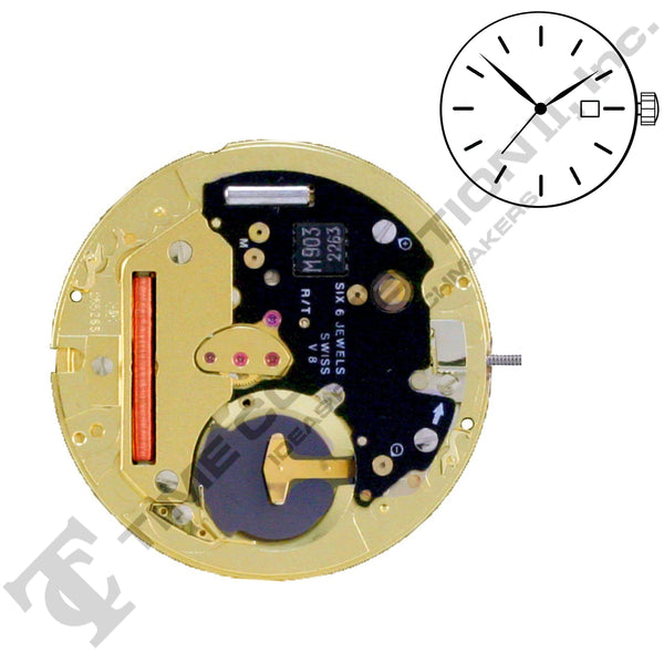 ETA 255.265 3 Hands Swiss Made Quartz Movement Ht.