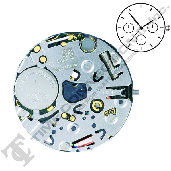 Miyota/Citizen LTD 6W60 Japan Quartz Movement Ht.