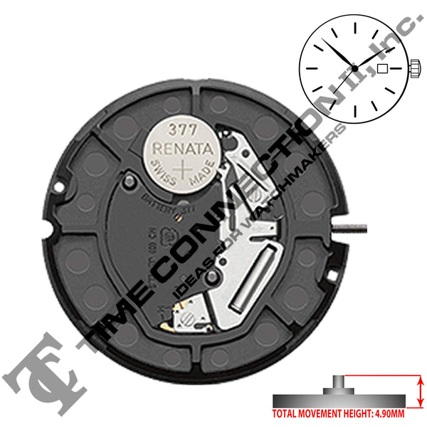 ETA 805.112 3 Hands Swiss Made Quartz Movement Ht. 4.90MM (Various Dates)
