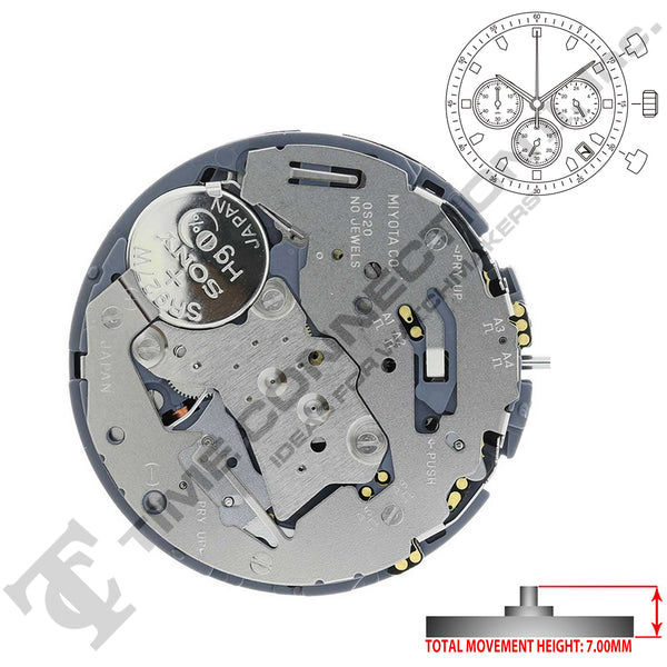 Miyota/Citizen LTD 0S20-D4:30 Japan Quartz Movement Ht. 7.00MM
