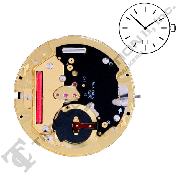 ETA 255.141 2 Hands Swiss Made Quartz Movement Ht.