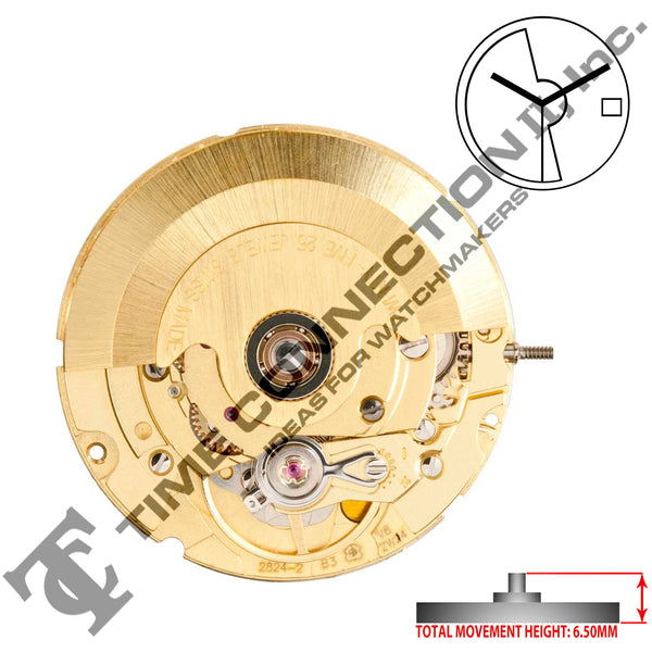 ETA 2824-2Y 3 Hands Swiss Made Automatic Movement Ht. 6.50MM