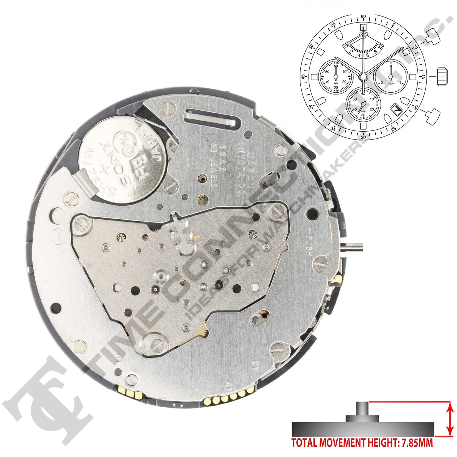 Miyota/Citizen LTD 6SA2  Japan Quartz Movement Ht.