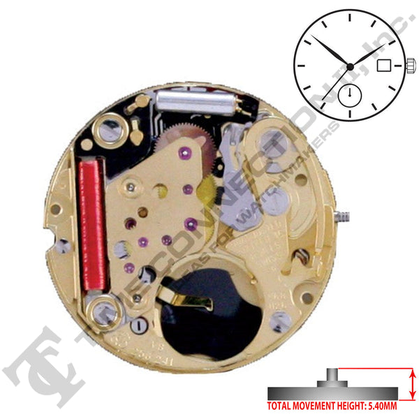 ETA 256.241 3 Hands Swiss Made Quartz Movement Ht. 5.40MM