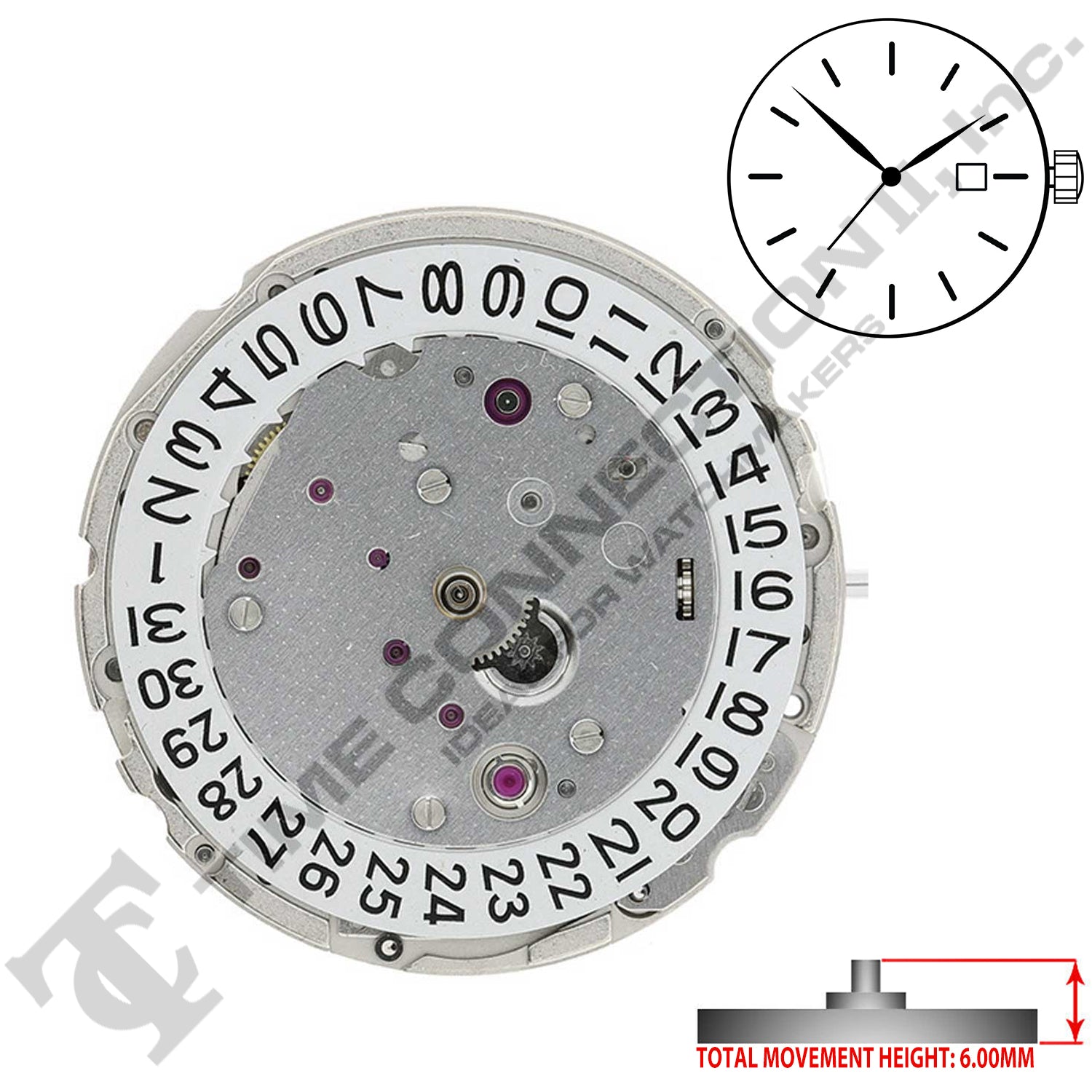 Miyota/Citizen LTD 9015 Japan Automatic Movement Ht. 6.0MM