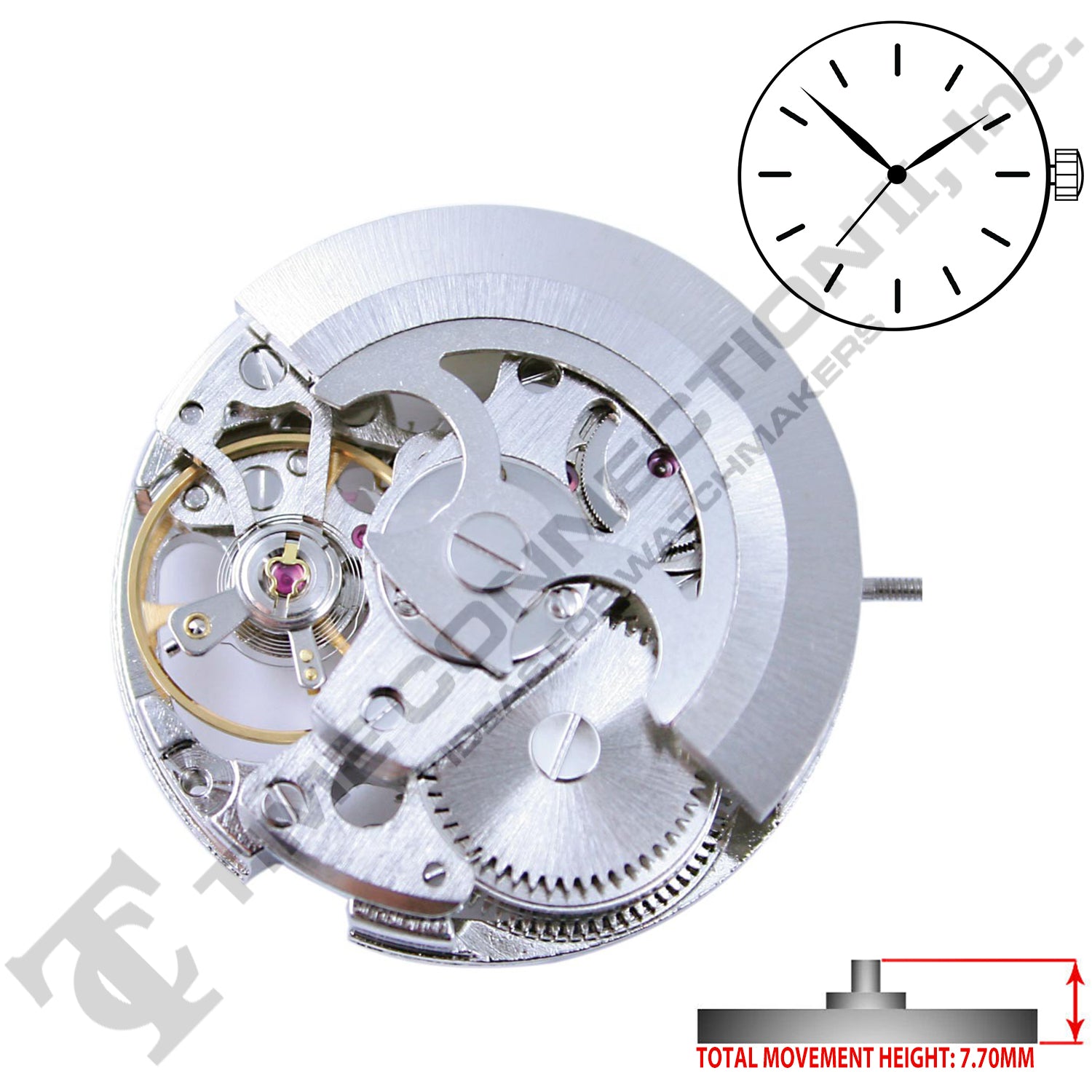 Chinese 2650-SSZ 3 Hands Automatic Movement Ht. 7.70MM – Time