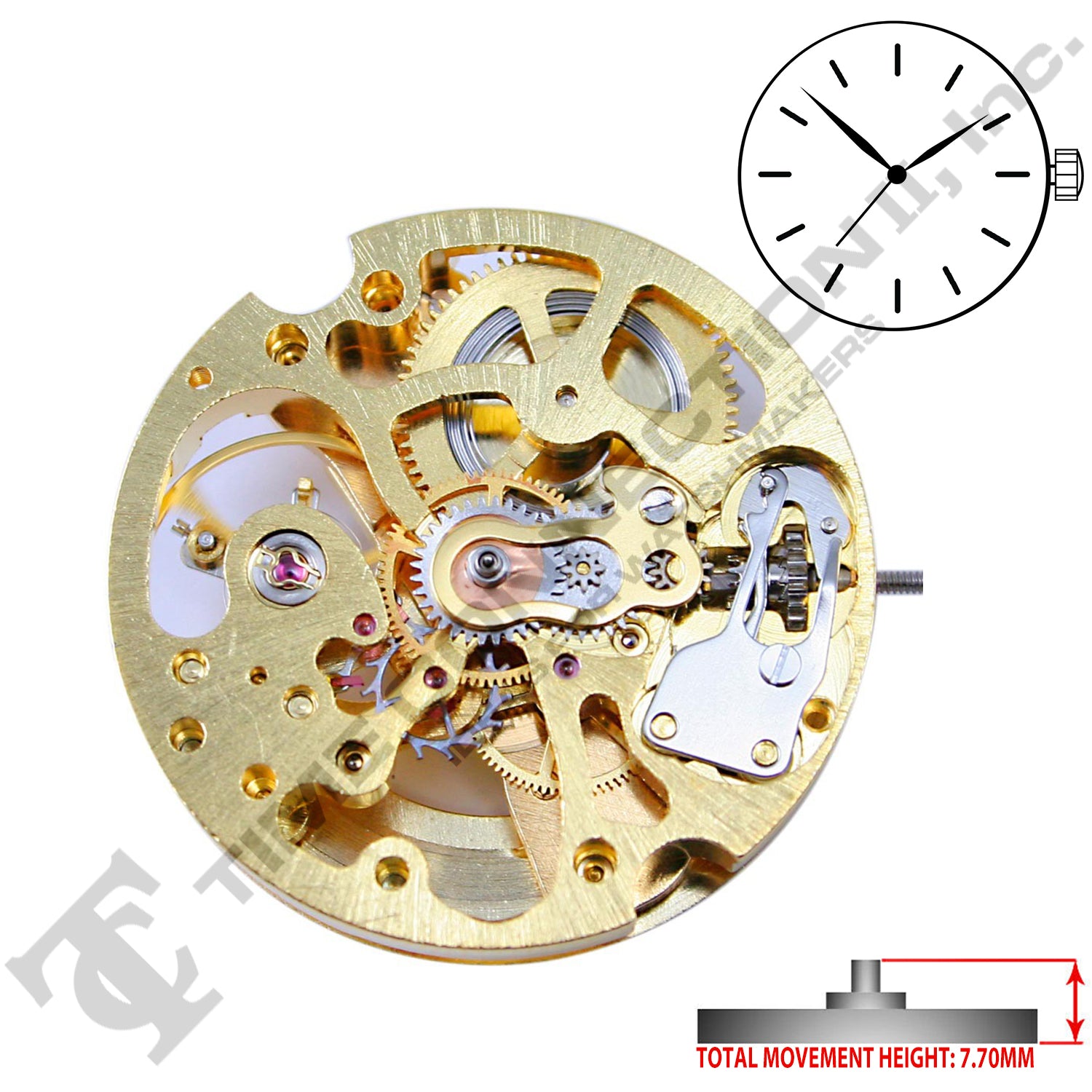 China 2650-SZ Automatic Movement Ht. 7.70MM