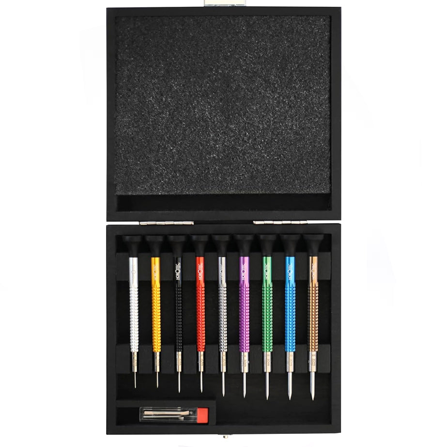 KD89 Horotec MSA01.020 Horotec MSA01.020 Precisieschroevendraaier assortiment van aluminium en roestvrijstalen bits, Rood, 01.020-B KD89 Horotec MSA01.020 Horotec MSA01.020 Precisieschroevendraaier assortiment van aluminium en roestvrijstalen bits, Rood, 01.020-B