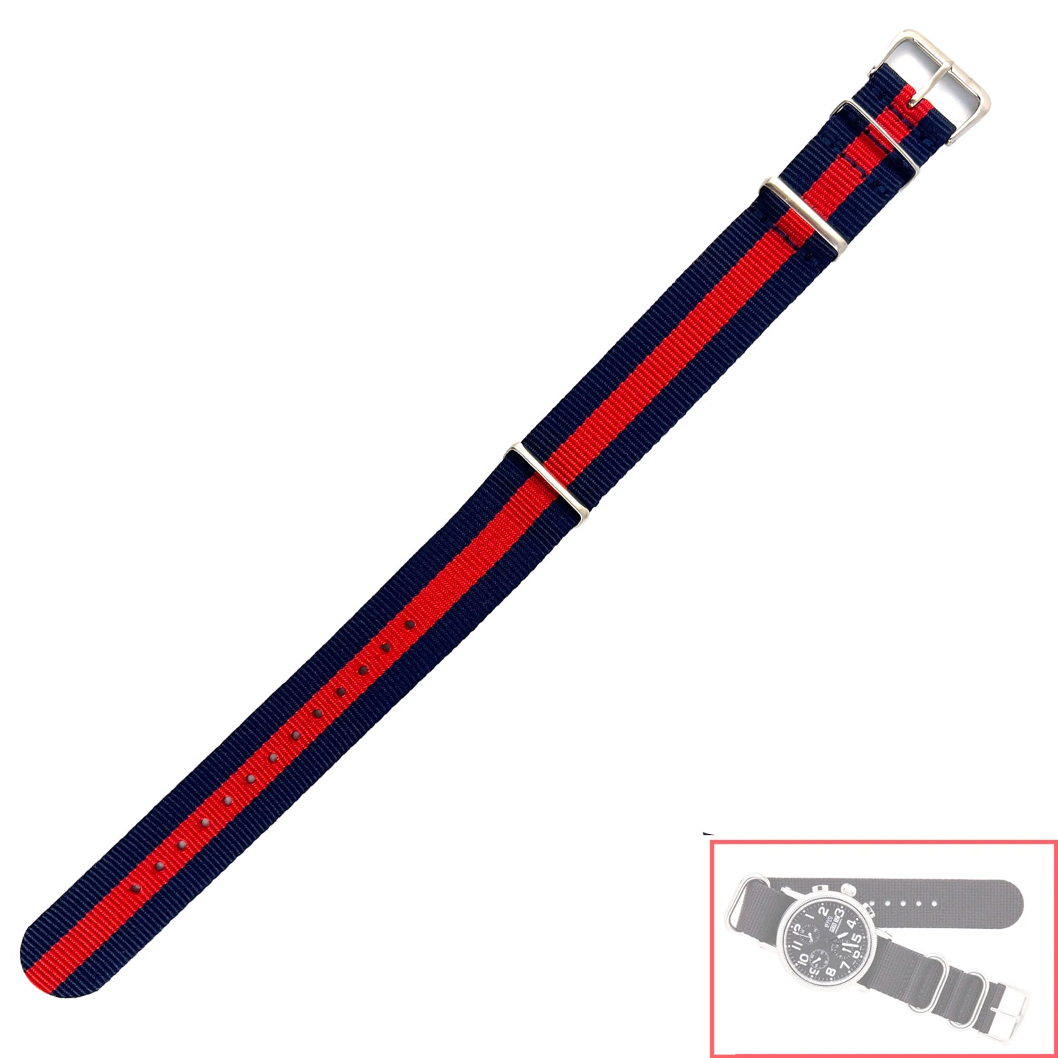 NSL No. 510 Nylon Nato Style Straps with Stripes (20mm)