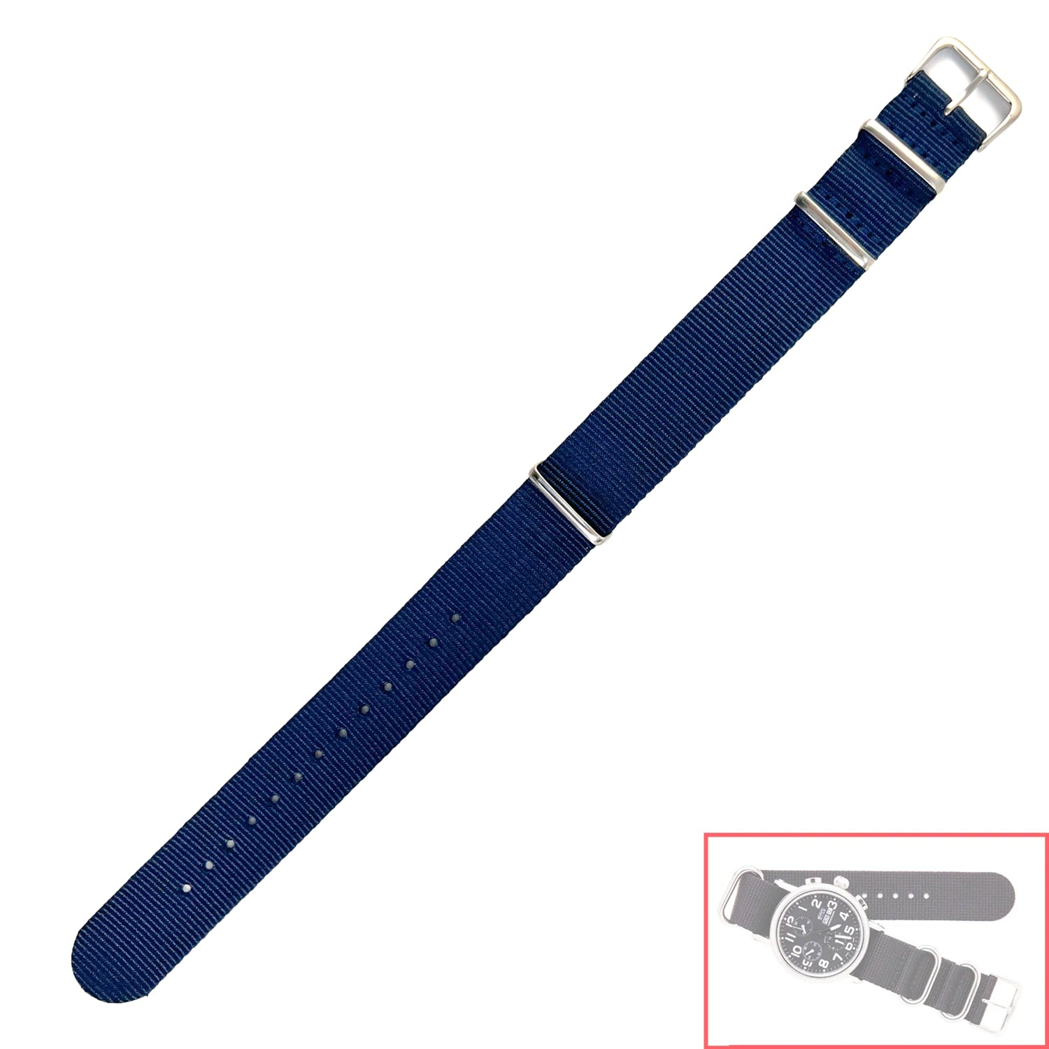 NSL No. 511 Nylon Nato Style Straps Solid Colors (18mm - 24mm)