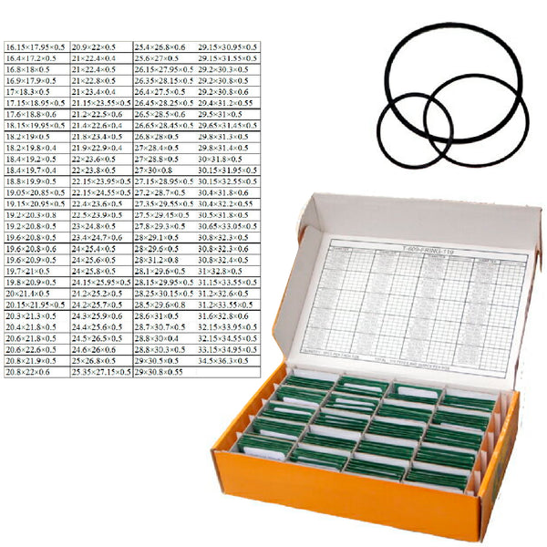 Deluxe Flat Ring Case Back Gaskets Assortment (595 Pieces)