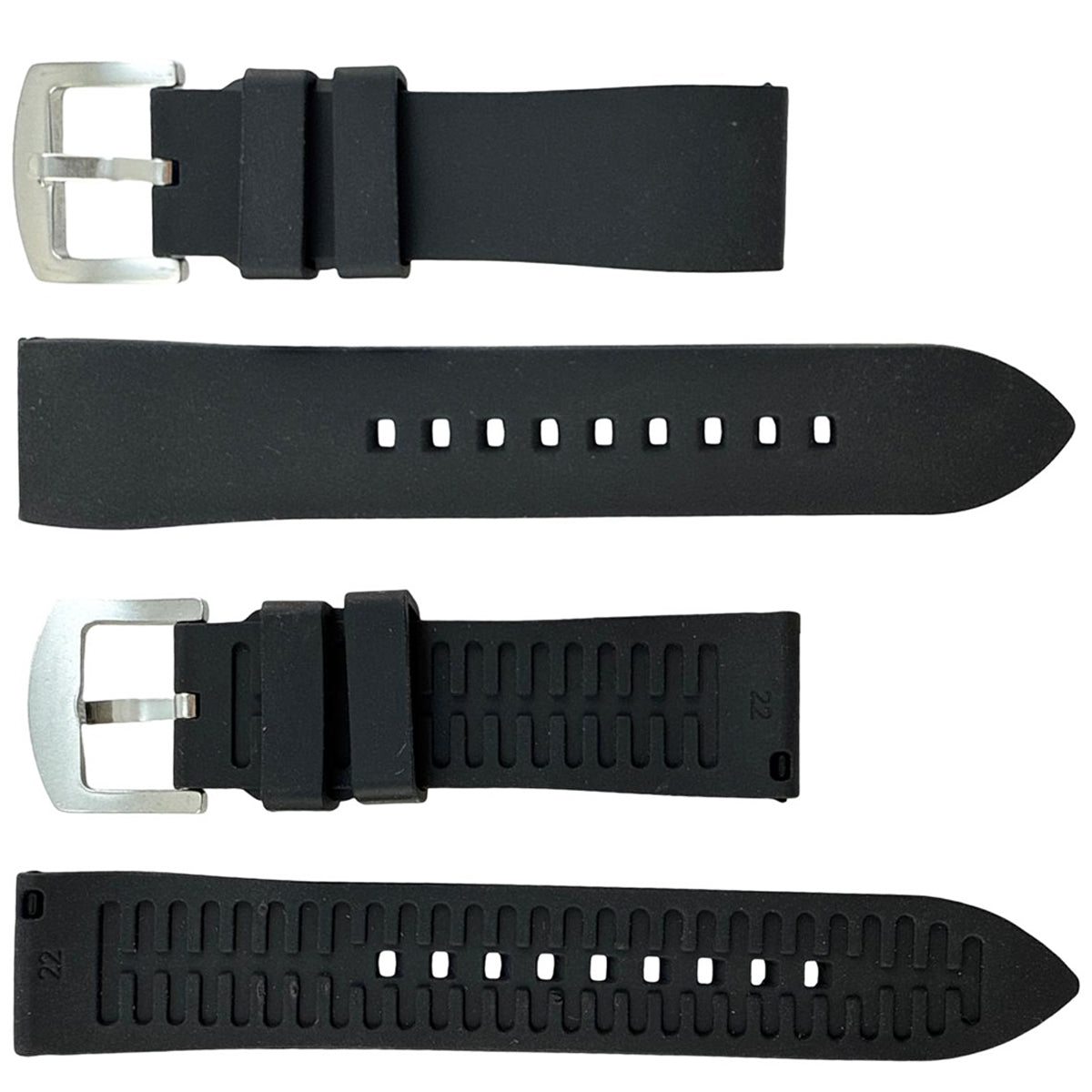 Silicone Quick Release Compatible Fashion Straps for Popular Watches (22mm)