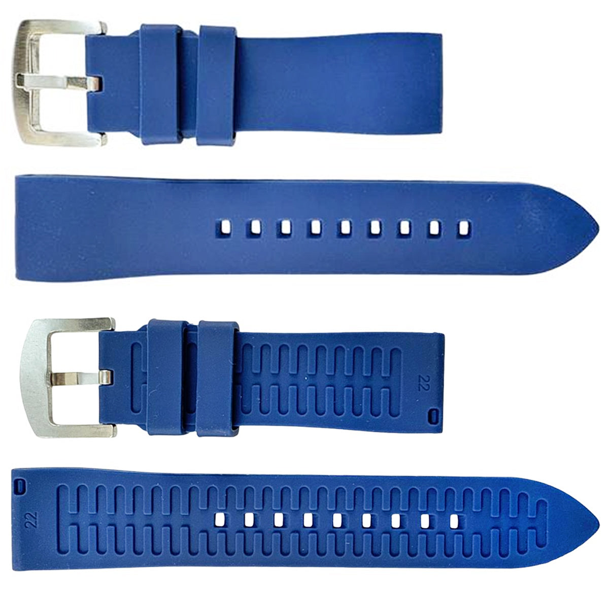 Silicone Quick Release Compatible Fashion Straps for Popular Watches (22mm)