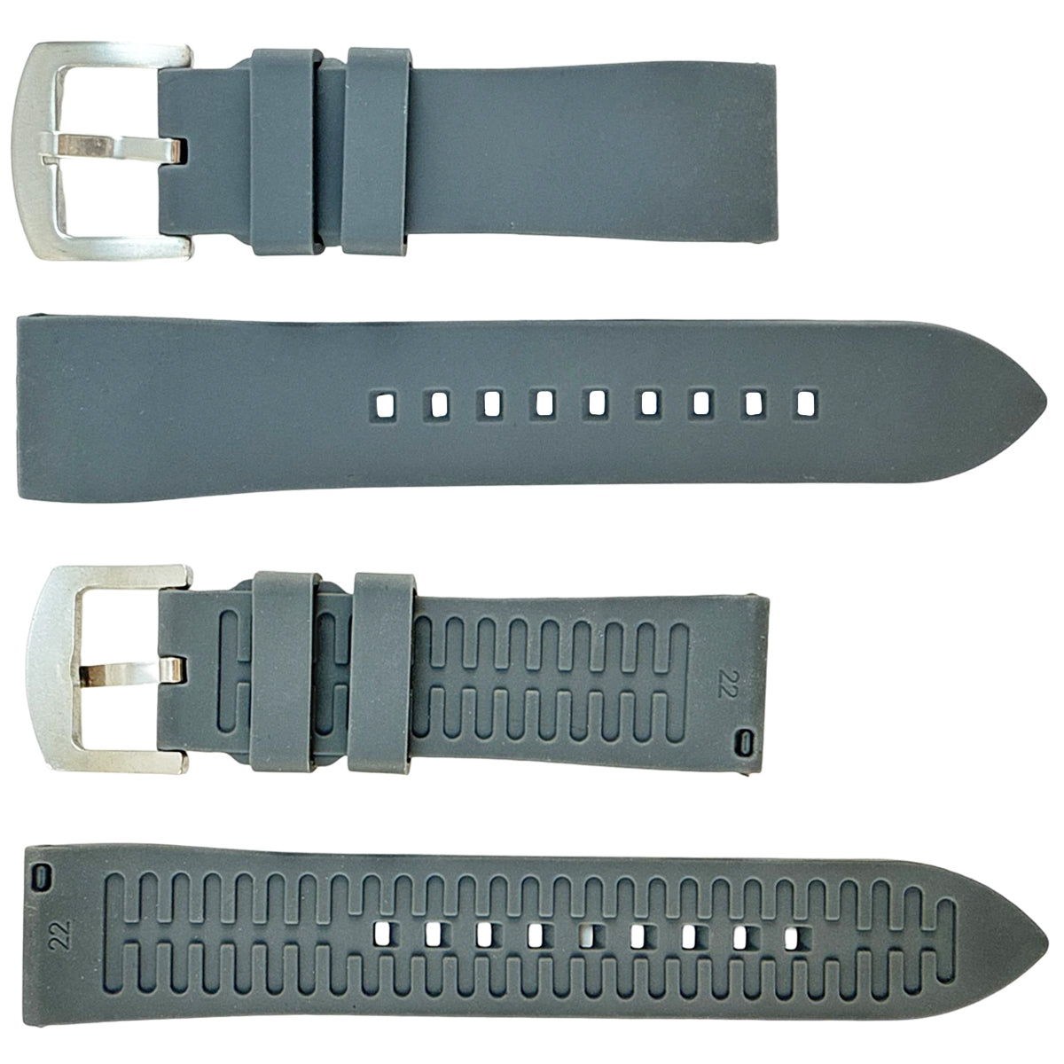 Silicone Quick Release Compatible Fashion Straps for Popular Watches (22mm)