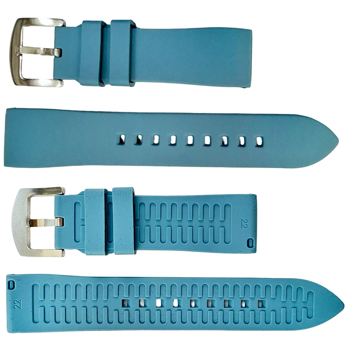 Silicone Quick Release Compatible Fashion Straps for Popular Watches (22mm)