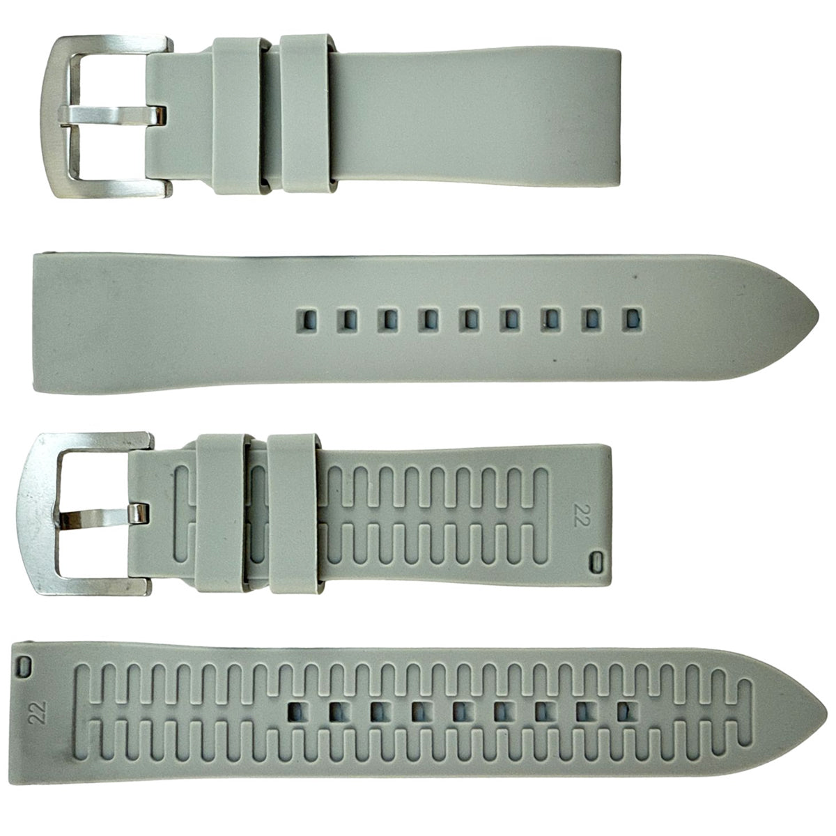 Silicone Quick Release Compatible Fashion Straps for Popular Watches (22mm)